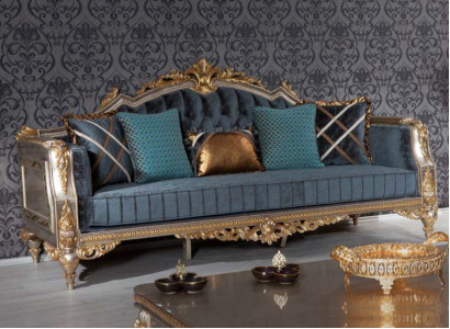 Designer 3-Sitzer Sofa im klassischen Stil für das Wohnzimmer